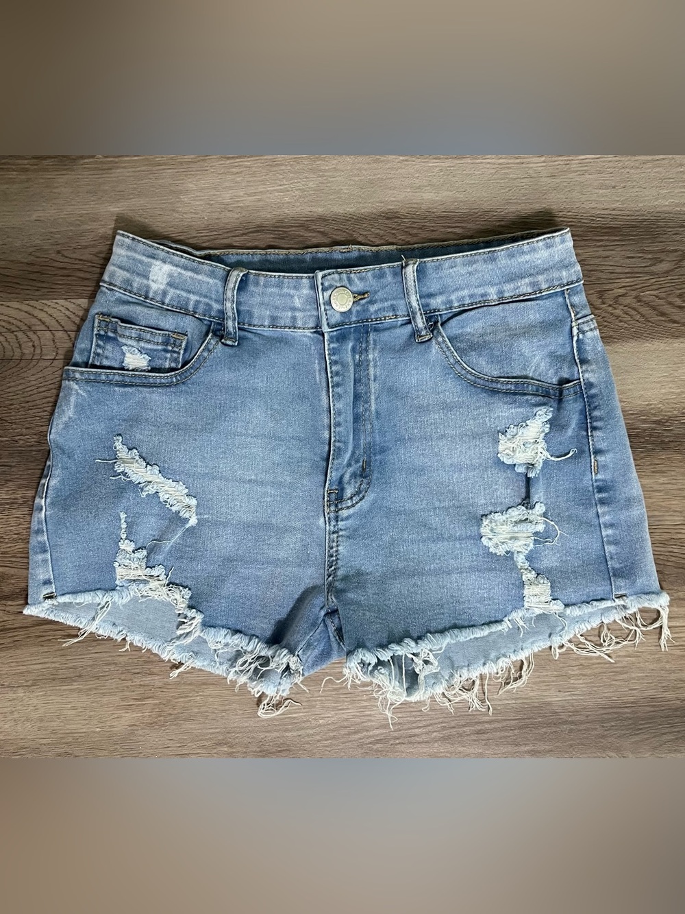 Distressed Denim Women's Shorts Size Medium